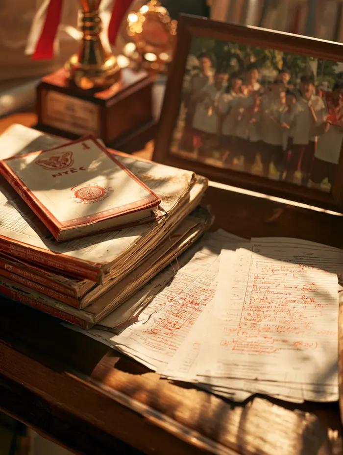 NYEC assessment books, worksheets and student achievement memorabilia